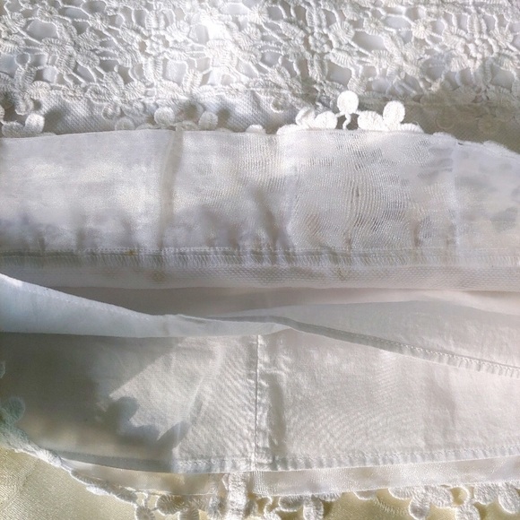 J. Crew White Skirt With Lace Size 4 - Picture 10 of 12